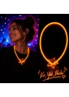 Mey İthalat® Glow Yıldız Kolye Neon Fosforlu Işıklı Kolye Turuncu Renk