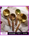 Mey İthalat® GOLD 4LÜ AHAP SAPLI ÖLÇÜ KAŞIĞI