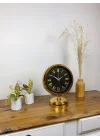 Mey İthalat® Gold Metal Sade Masa Saati 25×20 cm