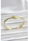 Mey İthalat® Gold Renk Düğüm Model Pirinç Kadın Bileklik