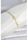 Mey İthalat® Gold Renk Pirinç Yıldız Model Asansörlü Kadın Bileklik