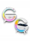 Mey İthalat® Google Dijital Kablosuz Şarj Özellikli Bluetooth Hoparlör Gece Lambası