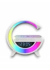 Mey İthalat® Google Dijital Kablosuz Şarj Özellikli Bluetooth Hoparlör Gece Lambası