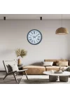 Mey İthalat® Gri Dekoratif 36 Cm Duvar Saati