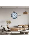 Mey İthalat® Gri Dekoratif 36 Cm Duvar Saati