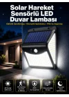 Mey İthalat® Güneş Enerjili Sensörlü Duvar Lambası Bahçe Lamba Suya Dayanıklı Bahçe Aydınlatma