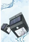 Mey İthalat® Güneş Enerjili Sensörlü Duvar Lambası Bahçe Lamba Suya Dayanıklı Bahçe Aydınlatma