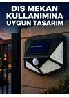 Mey İthalat® Güneş Enerjisi ile Şarj Olan Hareket Sensörlü 3 Modlu LED Dış Mekan Duvar Aydınlatması