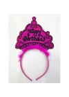 Mey İthalat® Happy Birthday Yazılı Neon Renk Taç 12 Adet