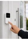 Mey İthalat® HD Kameralı Beyaz Görüntülü Kapı Zili Çift Yönlü Sesli Wi-Fi Akıllı Kapı Zili