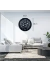 Mey İthalat® Heritage Black 60 Cm Çarklı Duvar Saati