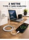 Mey İthalat® Hızlı Şarj Destekli 2 Metre Type-C Kablo