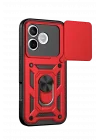Mey İthalat®  Huawei Honor 600 Lite Pars Lens Yüzüklü Silikon - Kırmızı