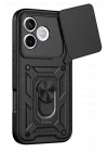 Mey İthalat®  Huawei Honor 600 Lite Pars Lens Yüzüklü Silikon - Siyah