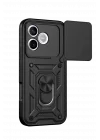 Mey İthalat®  Huawei Honor 600 Lite Pars Lens Yüzüklü Silikon - Siyah
