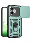 Mey İthalat®  Huawei Honor 600 Lite Pars Lens Yüzüklü Silikon - Yeşil