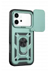 Mey İthalat®  Huawei Honor 600 Pars Lens Yüzüklü Silikon - Yeşil
