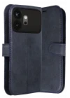Mey İthalat®  Huawei Honor 600 Trend S Plus Kapaklı Kılıf - Lacivert