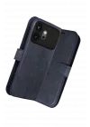 Mey İthalat®  Huawei Honor 600 Trend S Plus Kapaklı Kılıf - Lacivert