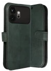 Mey İthalat®  Huawei Honor 600 Trend S Plus Kapaklı Kılıf - Yeşil