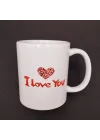 Mey İthalat® I Love You Baskılı Bardak