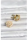 Mey İthalat® İncili Model Düğme veya Manşet Broşu