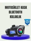 Mey İthalat® IP65 Suya Dayanıklı Kask Bluetooth Kulaklık LCD Ekranlı