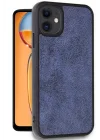 Mey İthalat®   iPhone 11 Kılıf Aras Deri Kapak - Lacivert