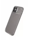 Mey İthalat®   iPhone 11 Kılıf Auto Focus Karbon Kapak - Gri