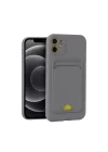 Mey İthalat®   iPhone 11 Kılıf Kelvin Kartvizitli Silikon - Gri