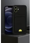Mey İthalat®   iPhone 11 Kılıf Kelvin Kartvizitli Silikon - Mavi