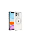 Mey İthalat®  iPhone 11 Kılıf Kross Magneticsafe Kapak - Gümüş