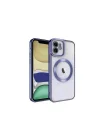 Mey İthalat®   iPhone 11 Kılıf Kross Magneticsafe Kapak - Lacivert