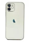 Mey İthalat®   iPhone 11 Kılıf  Lensli Silikon - Gümüş
