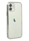 Mey İthalat®   iPhone 11 Kılıf  Lensli Silikon - Gümüş