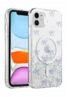 Mey İthalat®   iPhone 11 Misk Simli Magsafe Kapak - Desen 3