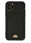 Mey İthalat®   iPhone 11 Pro Kılıf Kelvin Kartvizitli Silikon - Siyah