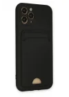 Mey İthalat®   iPhone 11 Pro Kılıf Kelvin Kartvizitli Silikon - Siyah