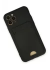 Mey İthalat®   iPhone 11 Pro Kılıf Kelvin Kartvizitli Silikon - Siyah