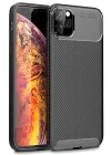 Mey İthalat®   iPhone 11 Pro Max Kılıf Auto Focus Karbon Kapak - Siyah