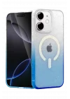Mey İthalat®   iPhone 11 Pummel Shiny Magsafe Kapak - Mavi