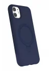 Mey İthalat®   iPhone 11 Regal Magsafe Standlı Kapak - Lacivert