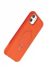 Mey İthalat®   iPhone 11 Regal Magsafe Standlı Kapak - Turuncu