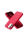 Mey İthalat®   iPhone 12 Kılıf Nano içi Kadife Silikon - Kırmızı