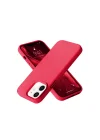 Mey İthalat®   iPhone 12 Kılıf Nano içi Kadife Silikon - Kırmızı