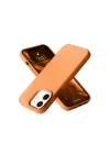 Mey İthalat®   iPhone 12 Kılıf Nano içi Kadife Silikon - Turuncu