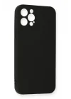 Mey İthalat®   iPhone 12 Pro Max Kılıf Nano içi Kadife Silikon - Siyah