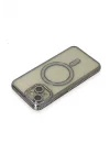 Mey İthalat®   iPhone 13 Kılıf Joke Simli Magneticsafe Kılıf - Gri