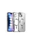 Mey İthalat®   iPhone 13 Kılıf Kross Magneticsafe Kapak - Gümüş