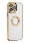 Mey İthalat®  iPhone 13 Pro Max Kılıf Slot Silikon - Gold